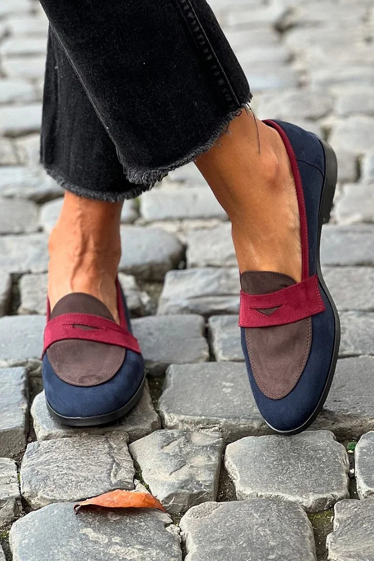 Speranza | Mocassino Colourblock Blu Navy
