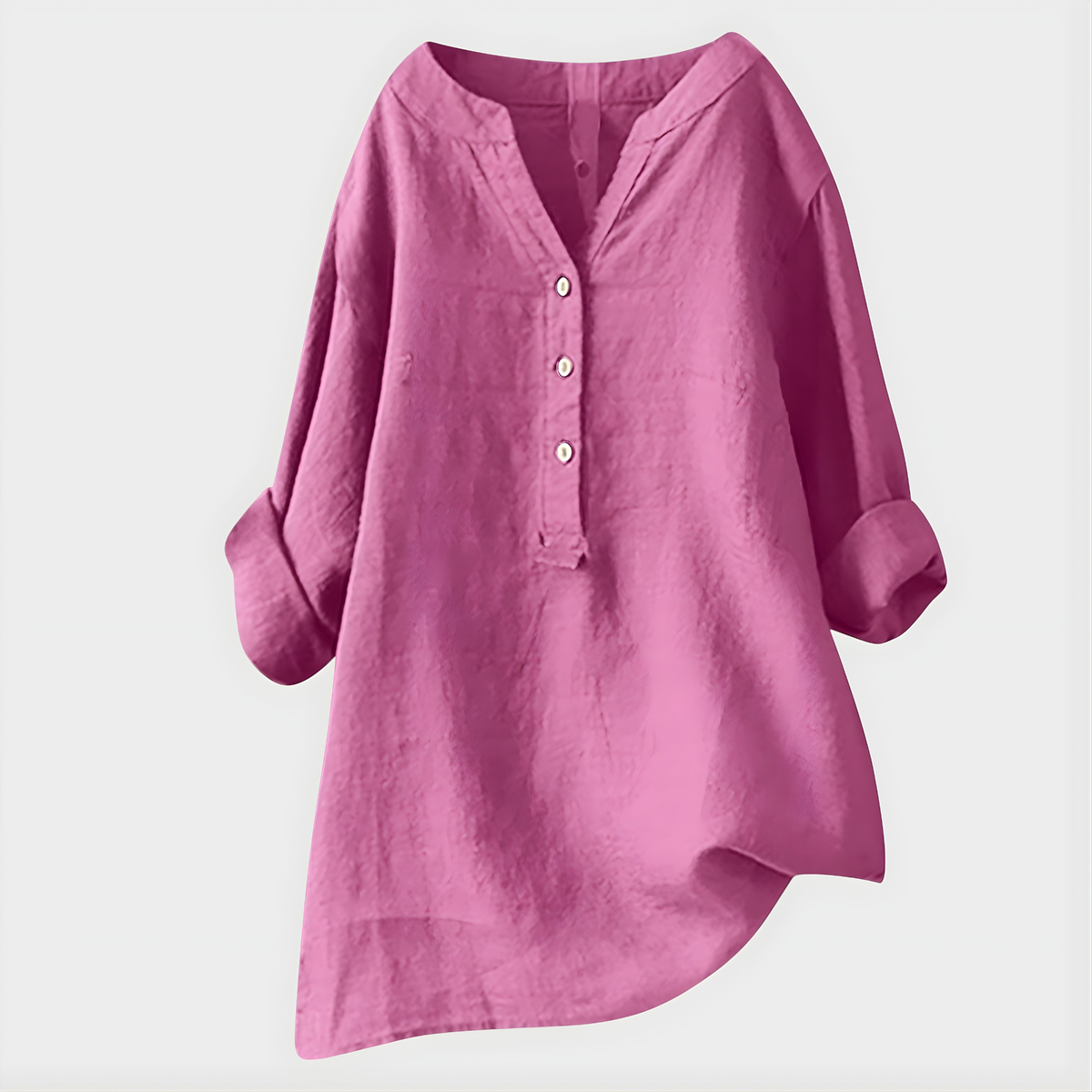 Lora | Blusa in cotone e lino con scollo a V