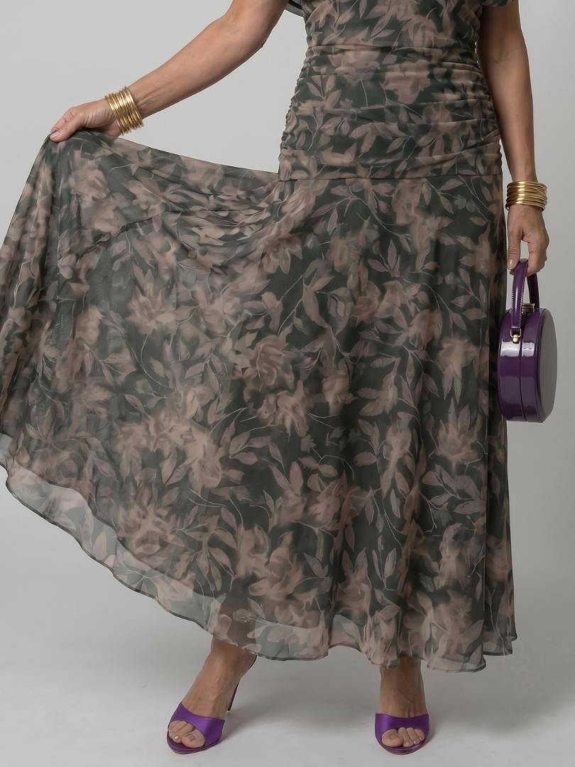 Calen | Abito Midi Fluido con Spalle Scoperte