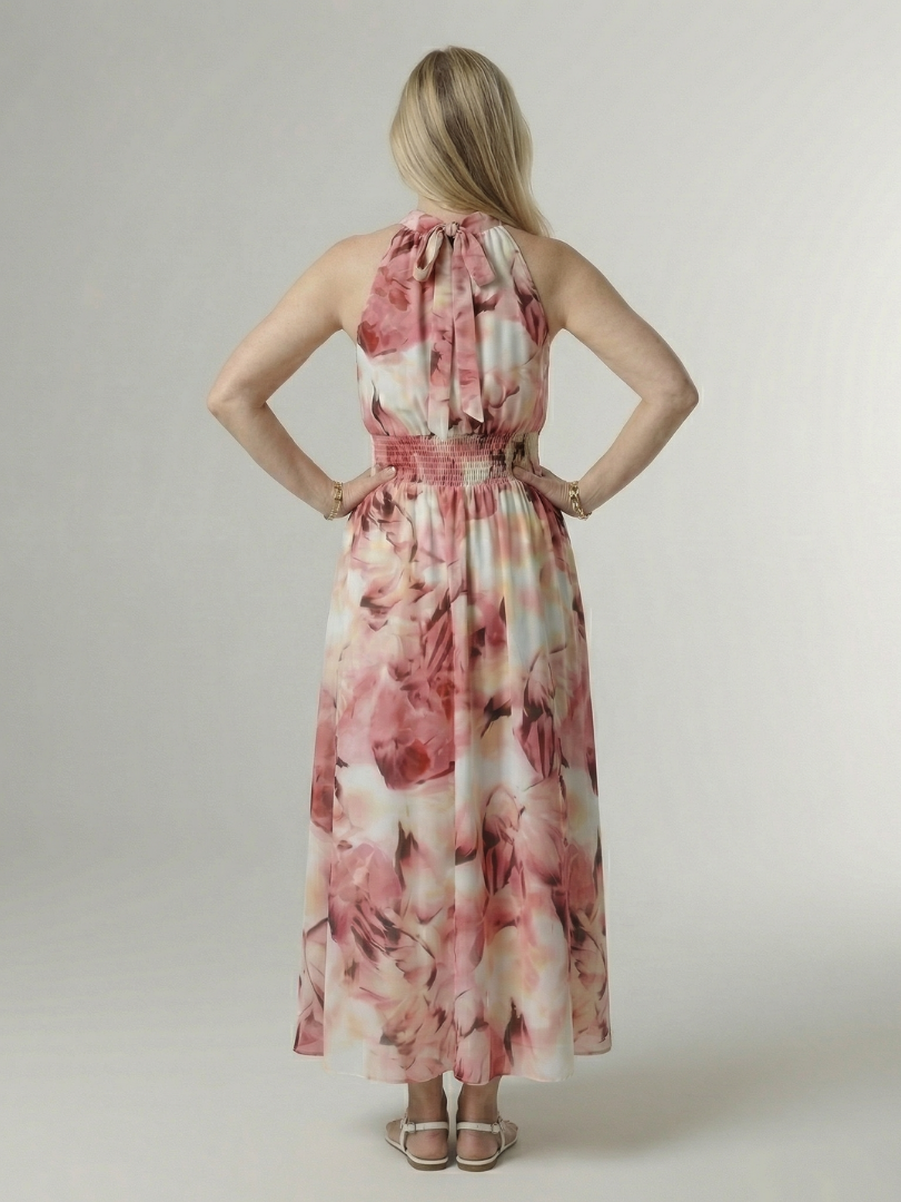 Sylin | Abito Midi con Scollo All’Americana e Vita Arricciata