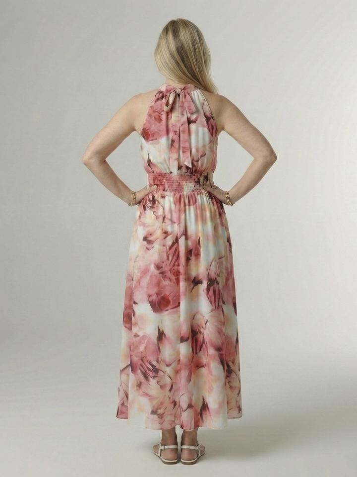 Sylin | Abito Midi con Scollo All’Americana e Vita Arricciata