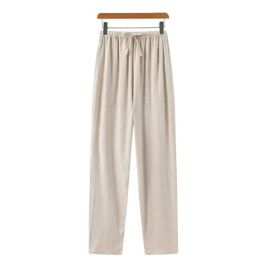 Vincenzo | Pantaloni slim in lino