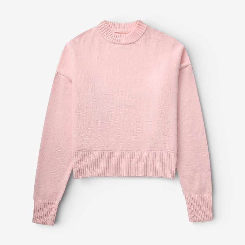 Yavina - Maglione oversize a maniche lunghe con motivo a coste