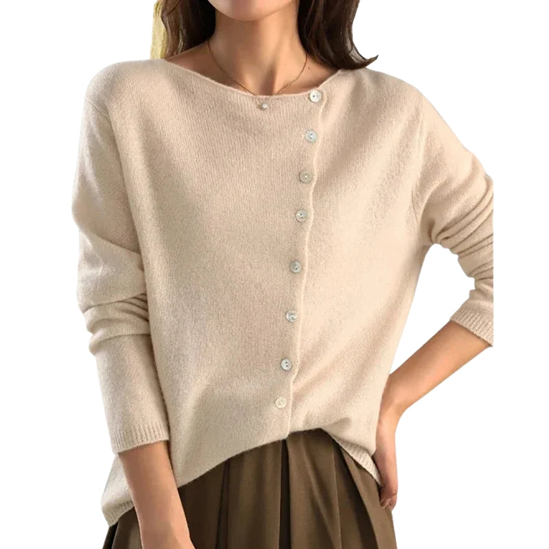 Helena – Maglione elegante con bottoni e maniche lunghe