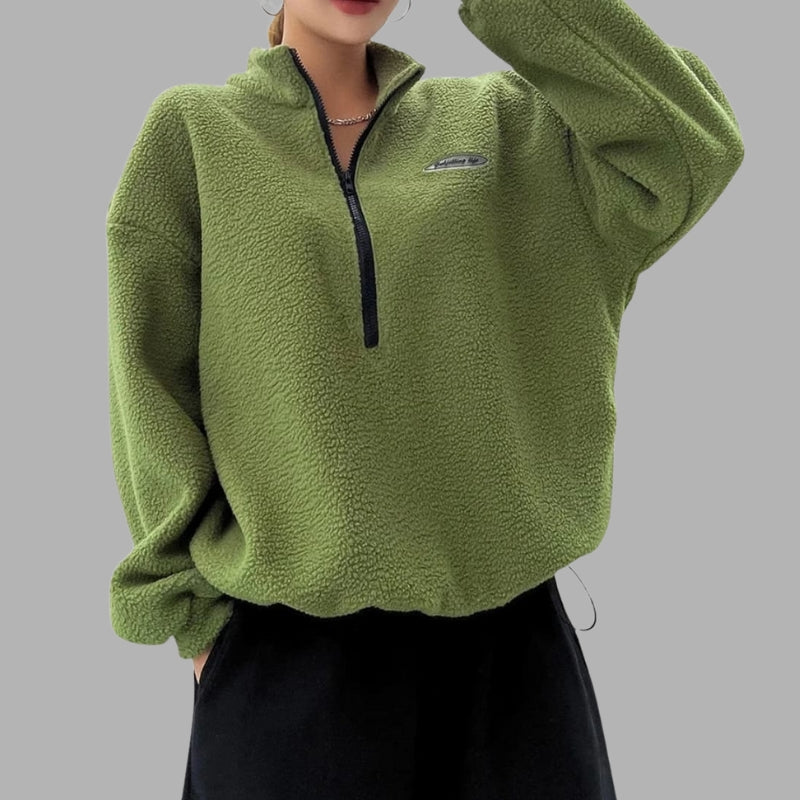Amelia - Maglione oversize a maniche lunghe con collo alto