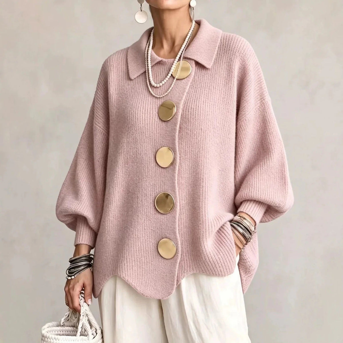 Loretta | Cardigan Oversize con Colletto