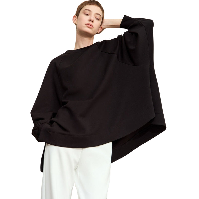 Hannah – Maglione scollo a O con design a manica a spalla
