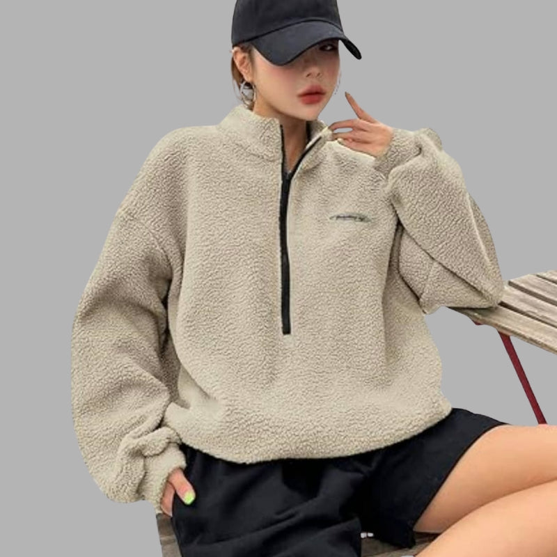 Amelia - Maglione oversize a maniche lunghe con collo alto