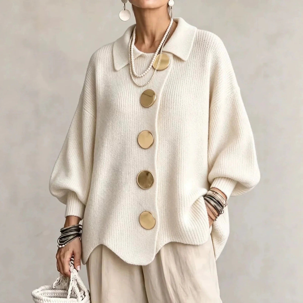 Loretta | Cardigan Oversize con Colletto