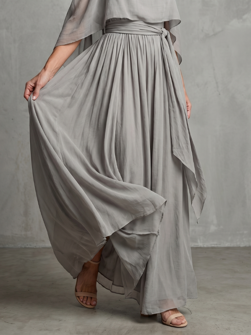 Marisol | Set con Top Drappeggiato a Spalle Scoperte e Pantaloni a Gamba Larga