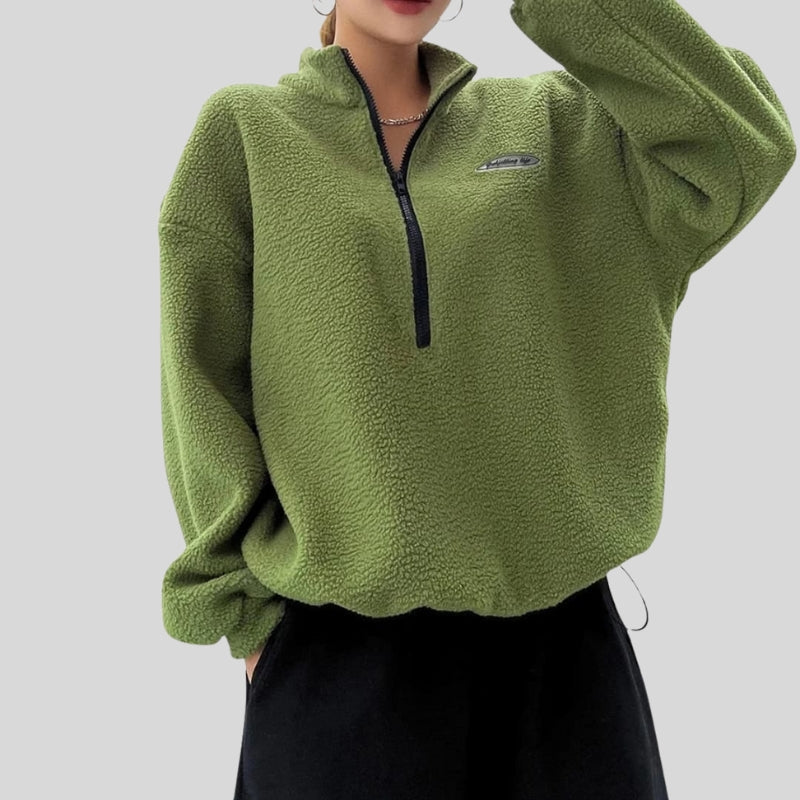 Amelia - Maglione oversize a maniche lunghe con collo alto