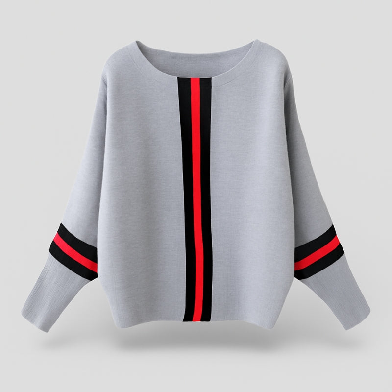 Mary - Maglione a Maniche Lunghe con Scollo Rotondo e Design Loose Fit