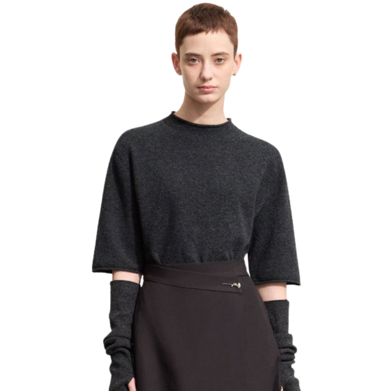Aria – Maglione con scollo rotondo e maniche staccabili
