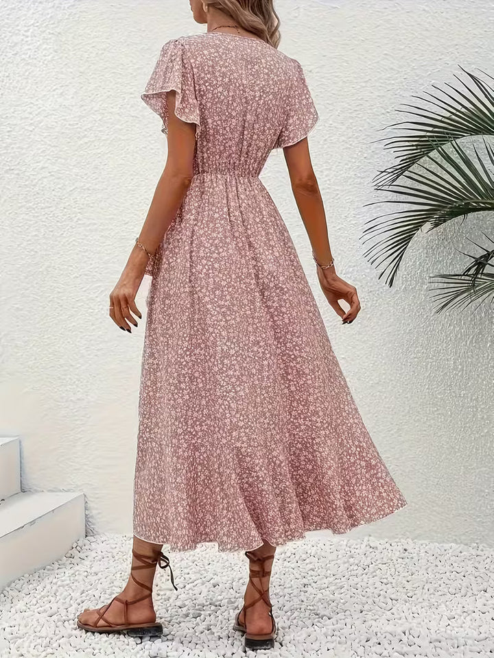 Marta | Vestido floral cruzado con escote en V