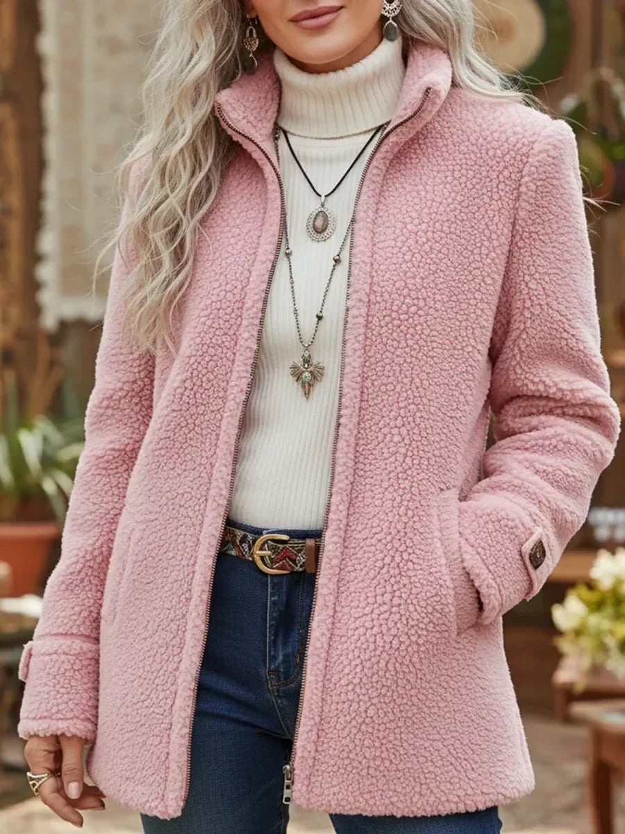 Gulia | Giacca in teddy con zip