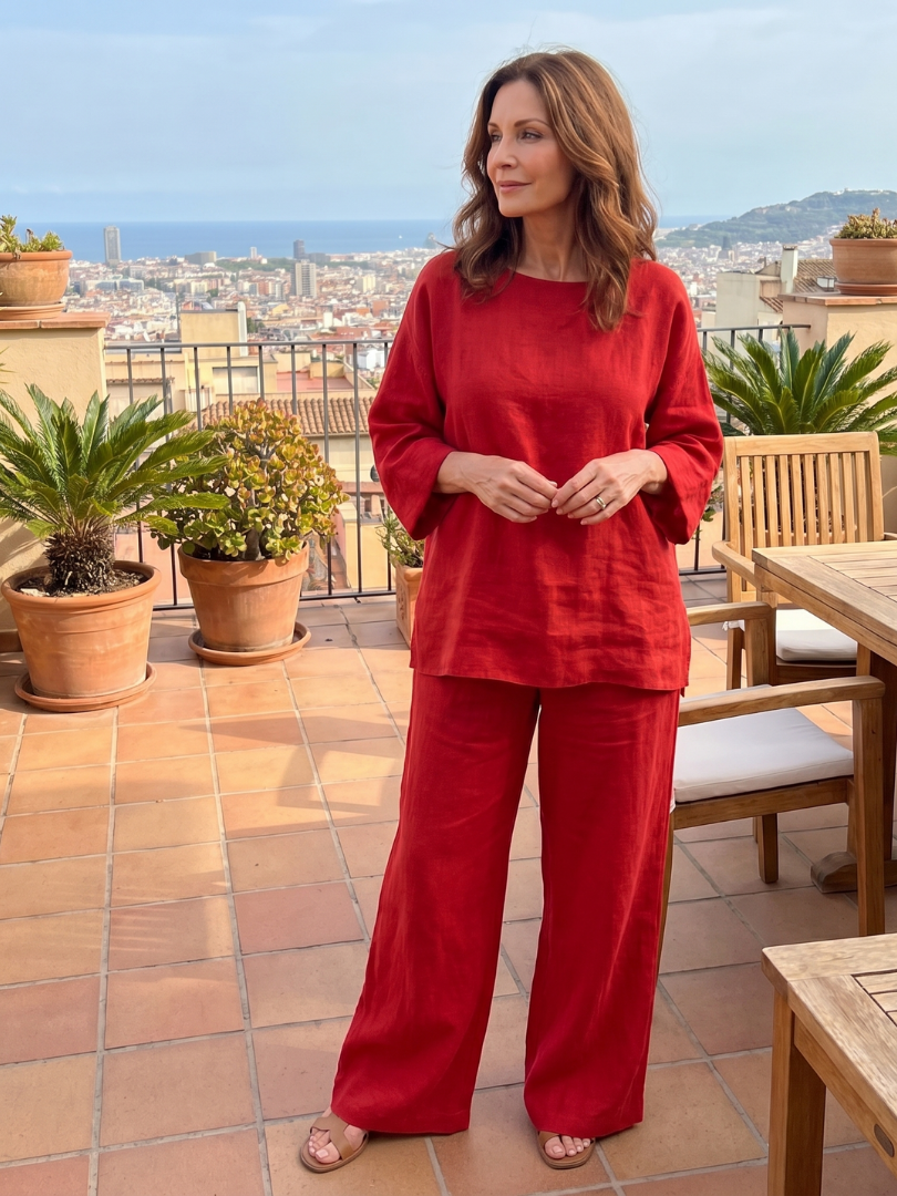 Giovana | Set Tunica Oversize e Pantaloni a Gamba Larga