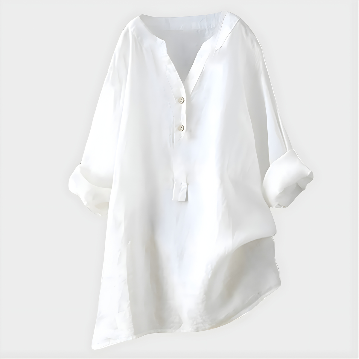 Lora | Blusa in cotone e lino con scollo a V