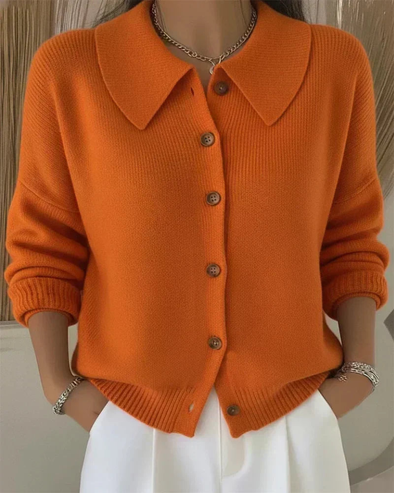 Claire™ | Cardigan con colletto a bottoni