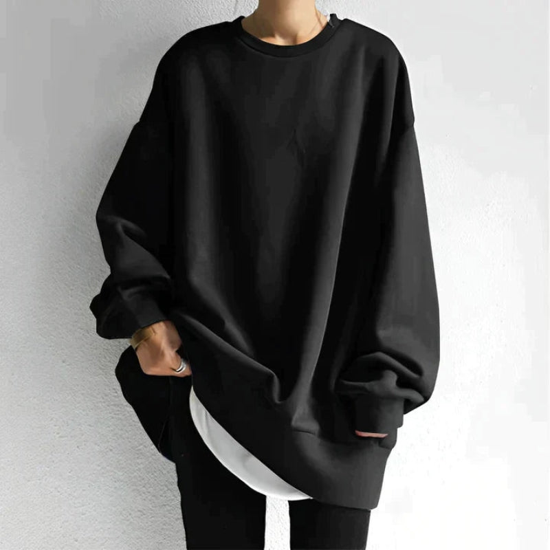 Skylar – Maglione oversize con maniche lunghe e scollo rotondo