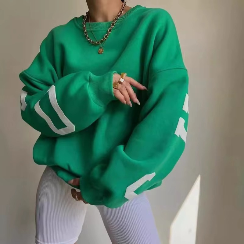 Farrah - Maglione oversize a maniche lunghe con scollo rotondo
