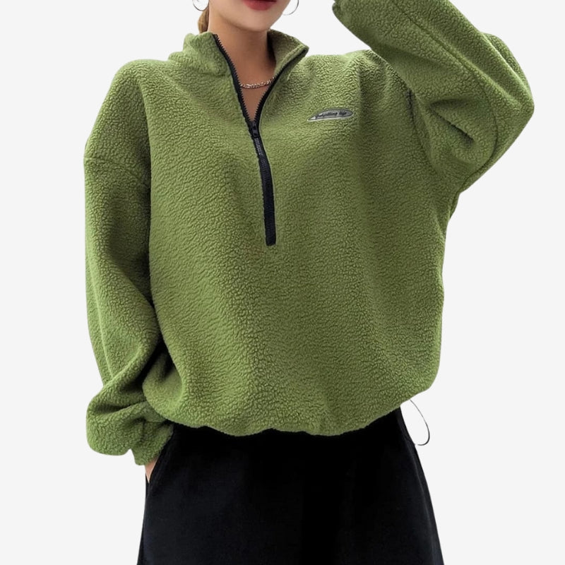 Amelia - Maglione oversize a maniche lunghe con collo alto