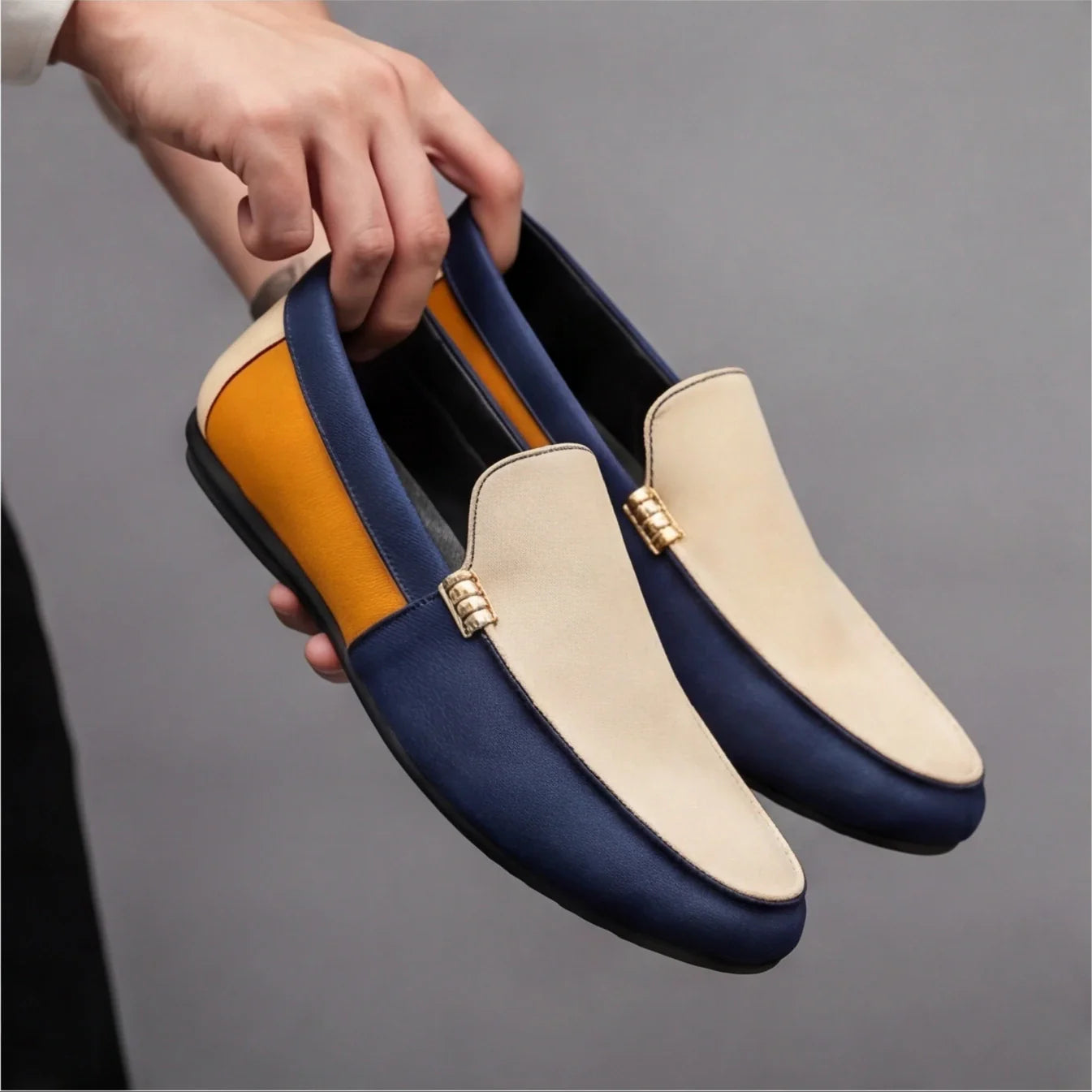 Adriano | Loafer Canvas Uomo - Beige