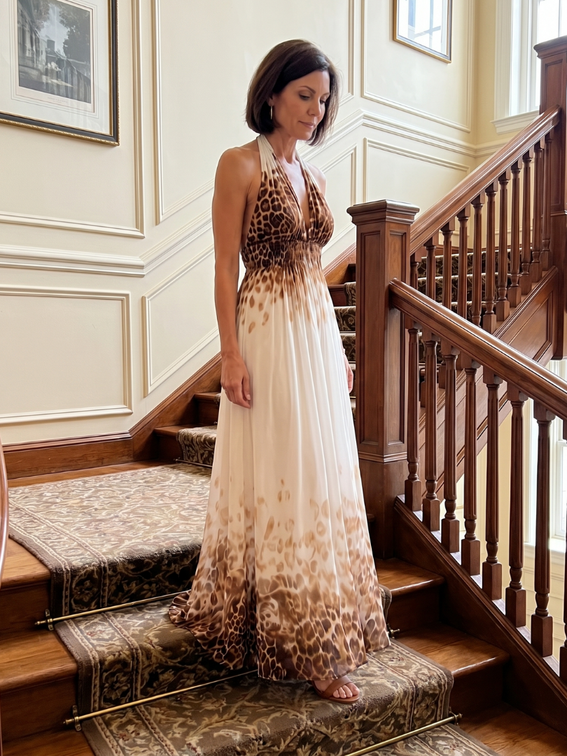 Elena | Abito Midi Bianco Plissettato