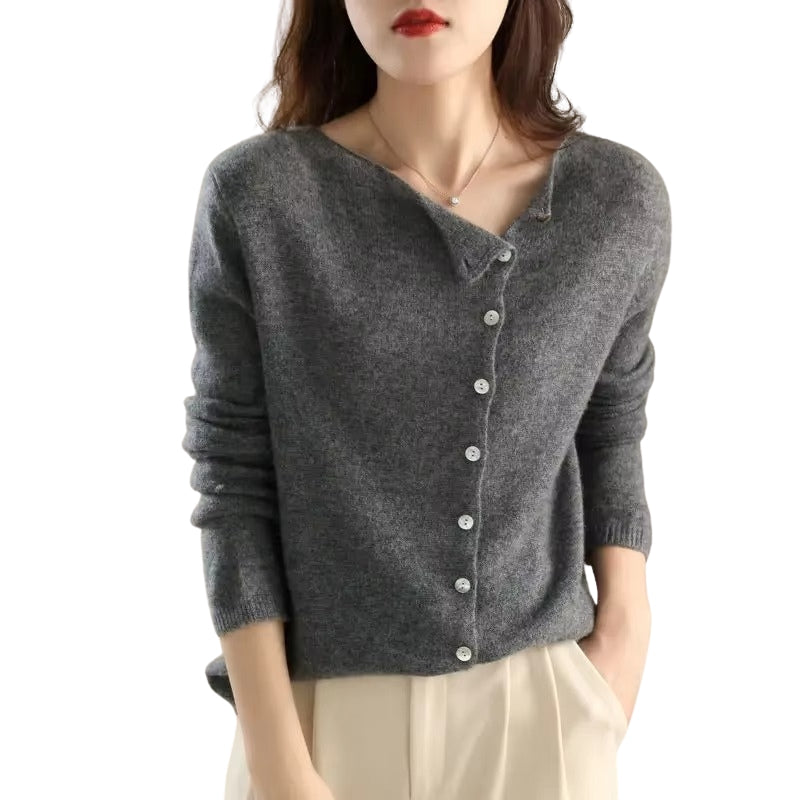 Helena – Maglione elegante con bottoni e maniche lunghe
