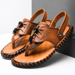 Renzo sandalo uomo cognac 1