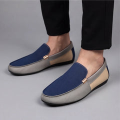 Adriano | Loafer Canvas Uomo - Blu