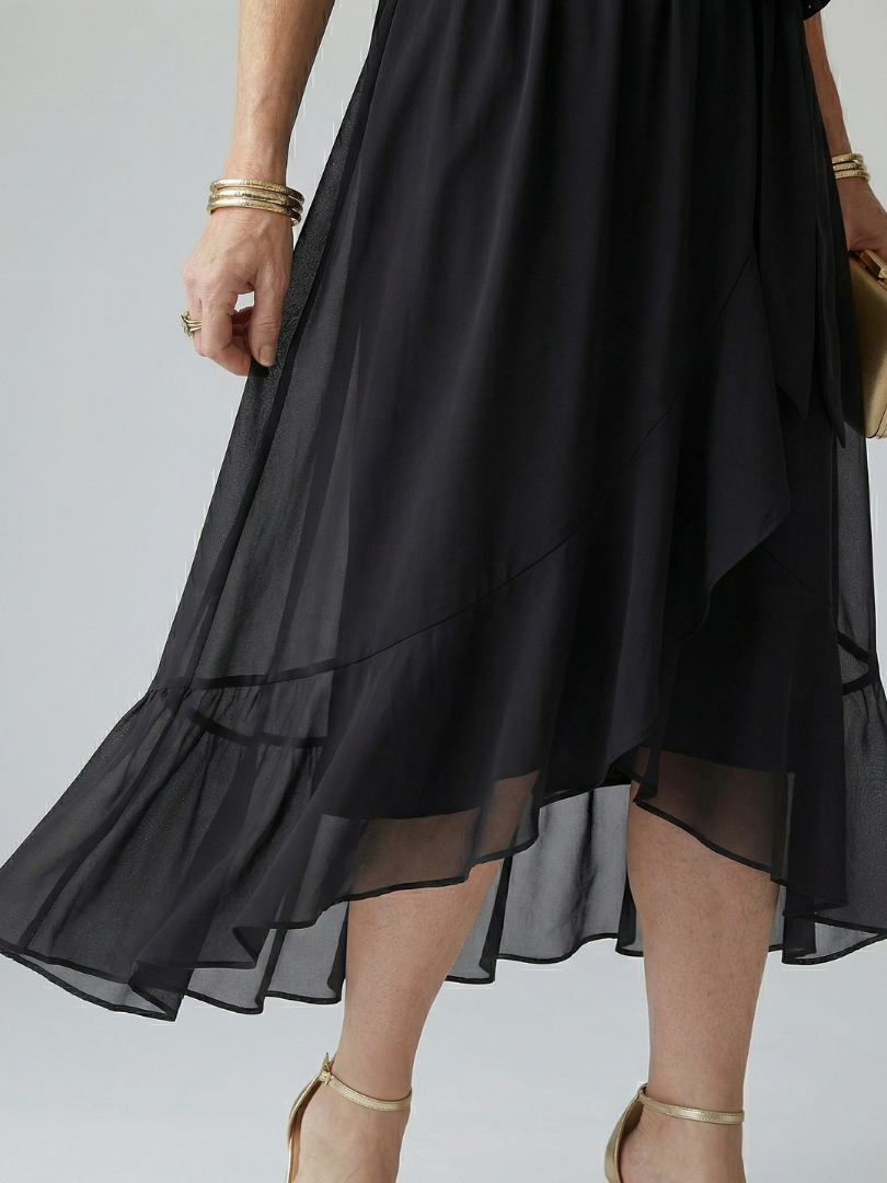 Rosalia | Abito Midi Drappeggiato Leggero