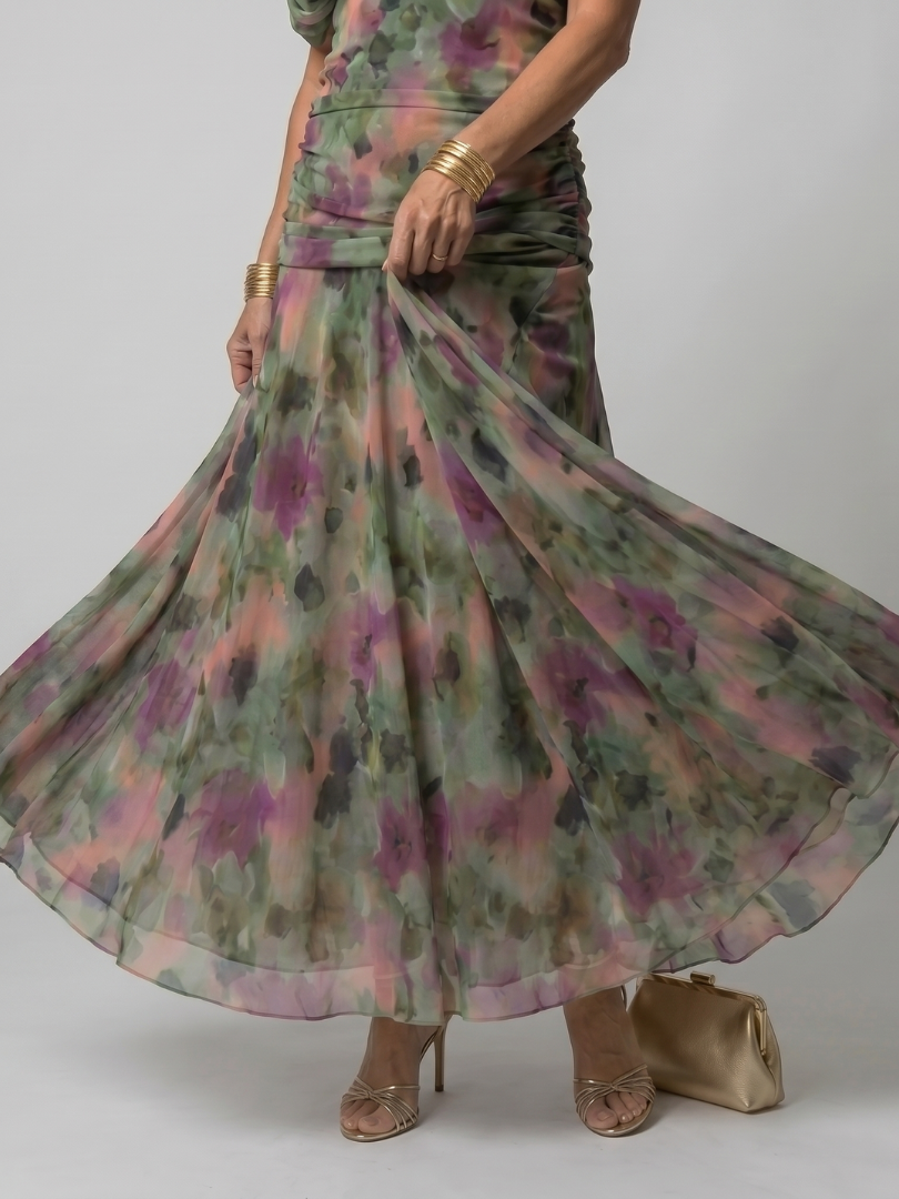 Calen | Abito Midi Fluido con Spalle Scoperte