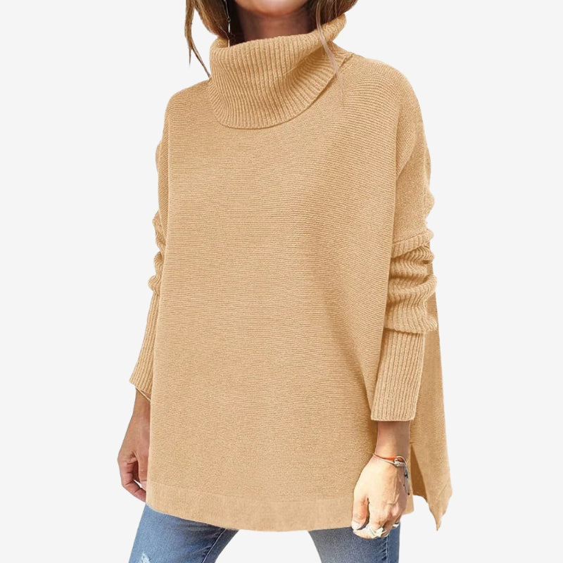 Rose – Maglione a maniche lunghe con collo alto e vestibilità ampia