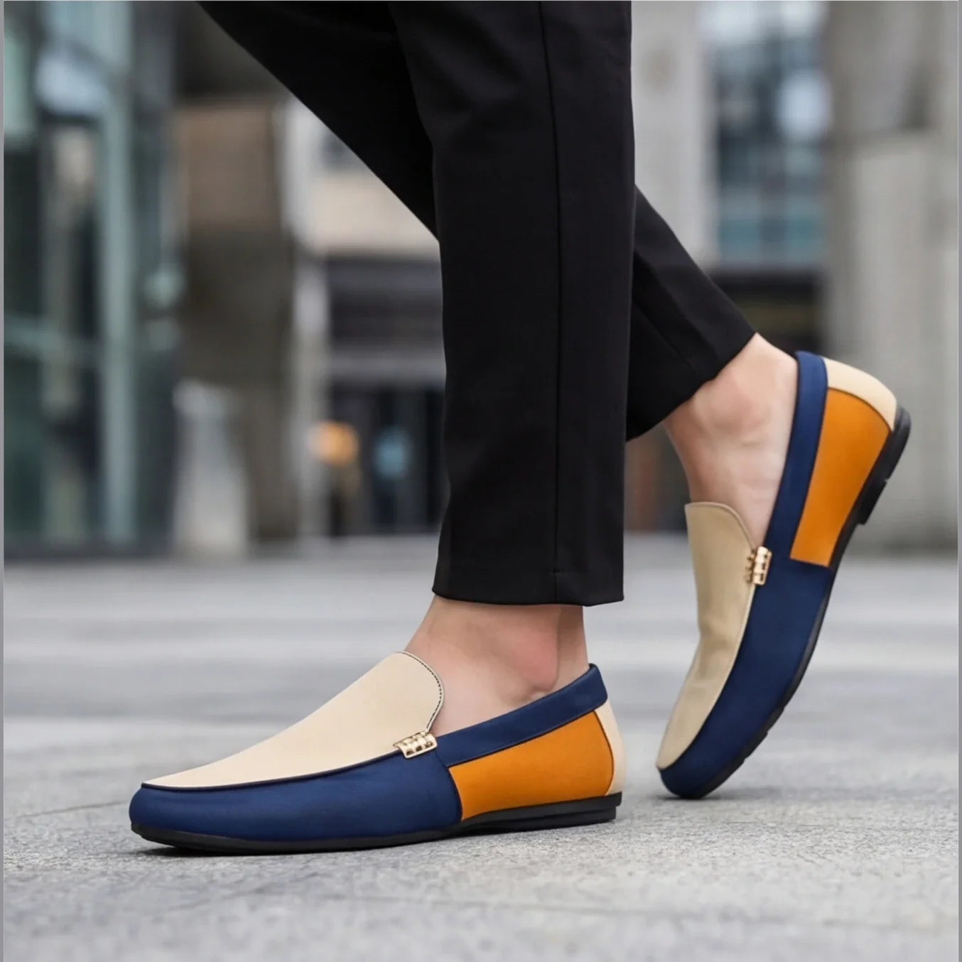 Adriano | Loafer Canvas Uomo - Beige