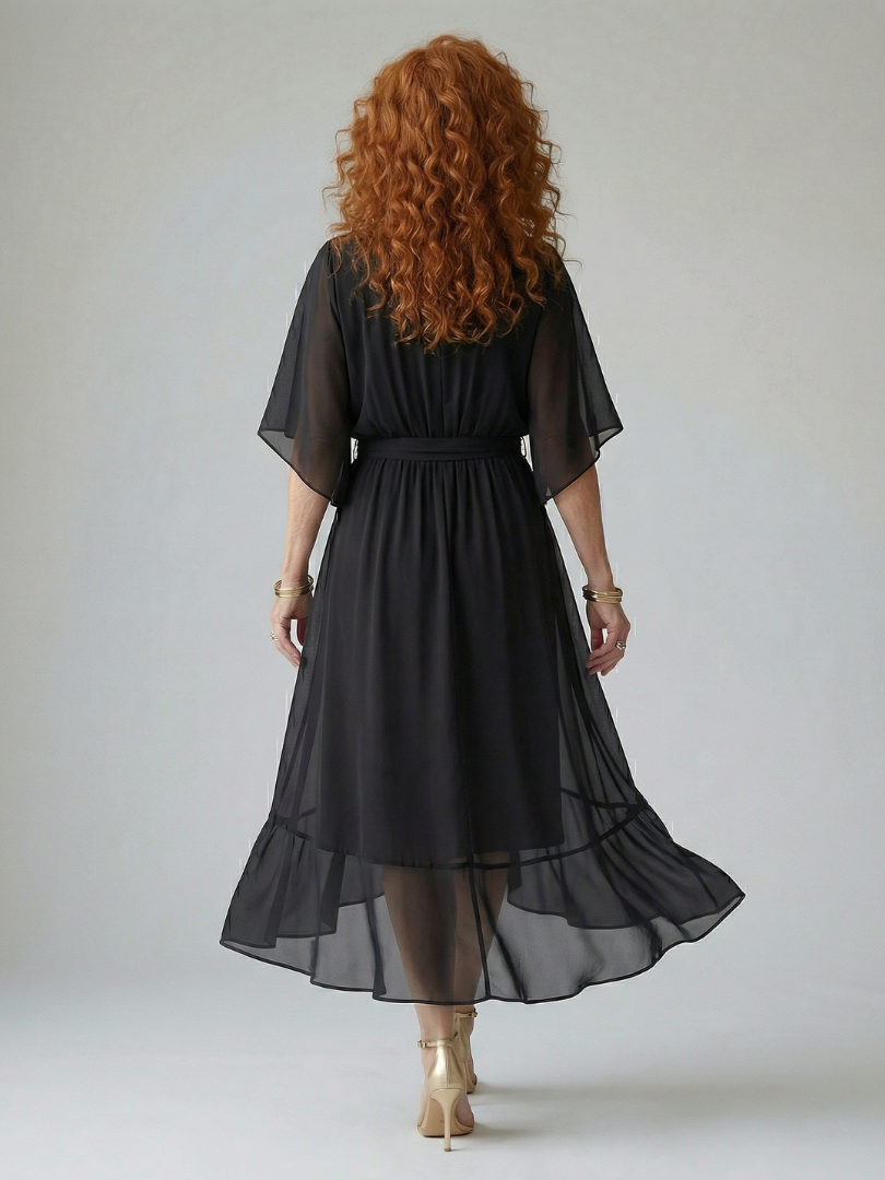 Rosalia | Abito Midi Drappeggiato Leggero