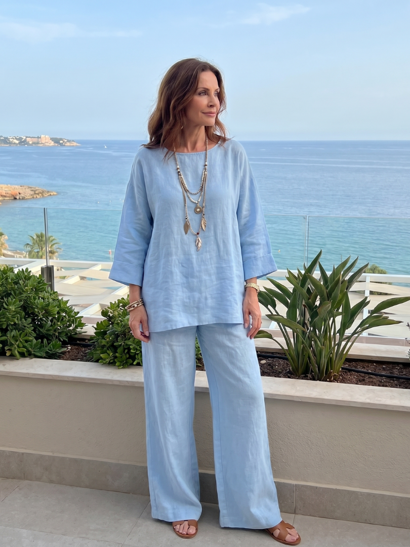Giovana | Set Tunica Oversize e Pantaloni a Gamba Larga