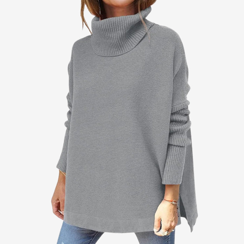 Rose – Maglione a maniche lunghe con collo alto e vestibilità ampia