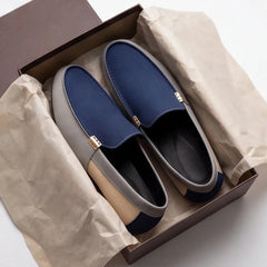 Adriano | Loafer Canvas Uomo - Blu