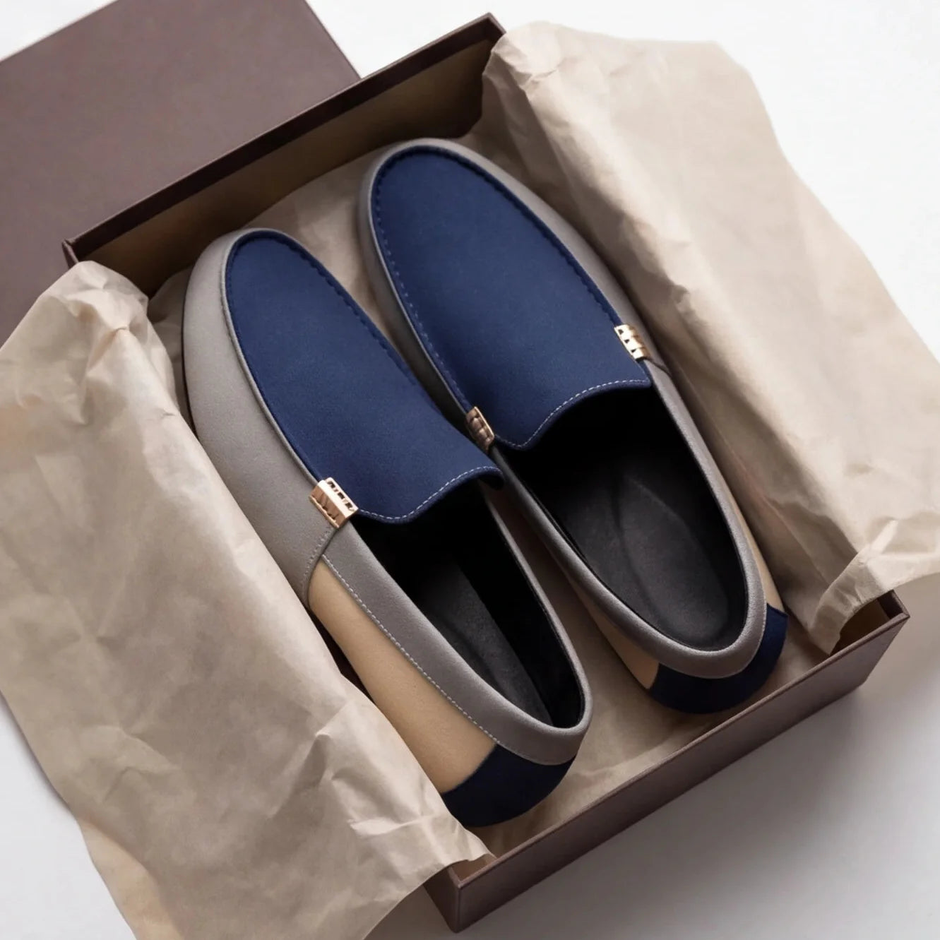 Adriano | Loafer Canvas Uomo - Blu