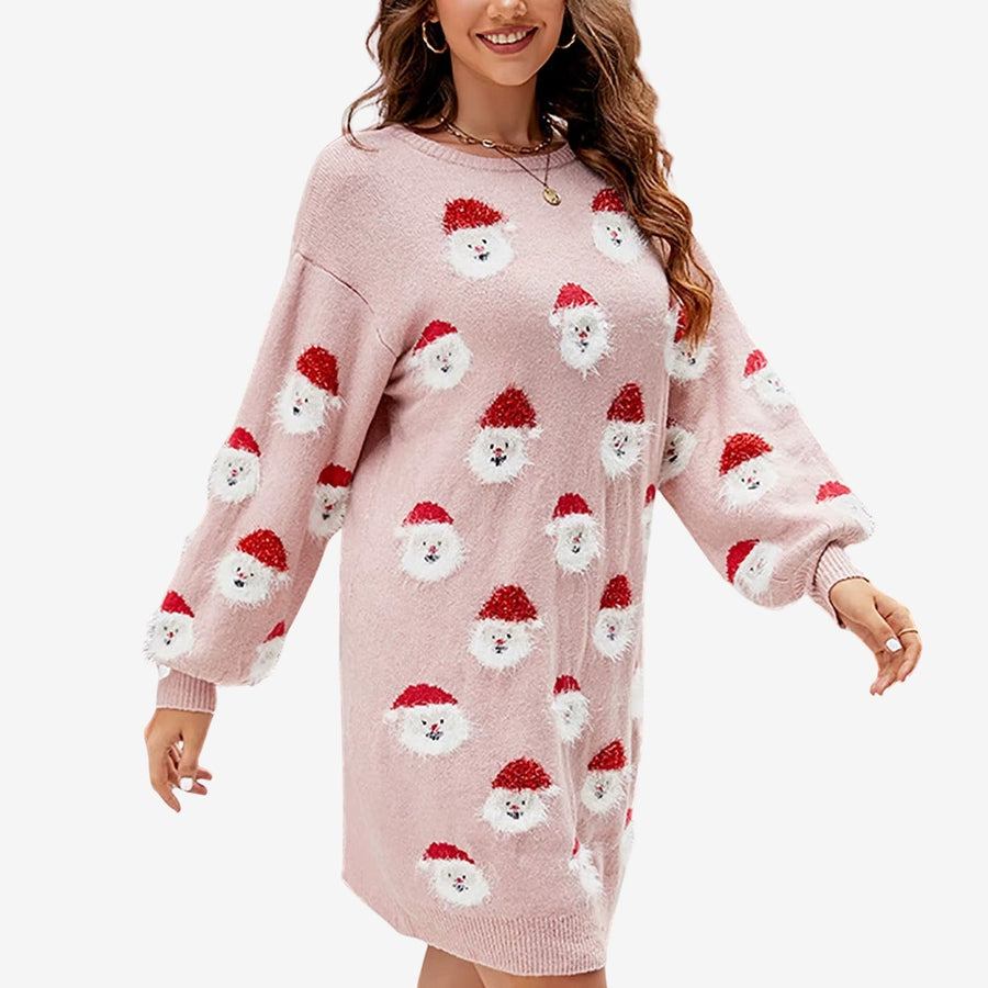 Luna – Maglione a mezza lunghezza a maniche lunghe con scollo rotondo