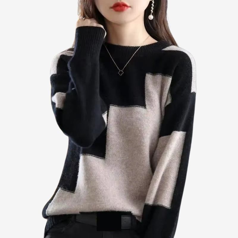 Feline - Maglione a maniche lunghe con scollo rotondo