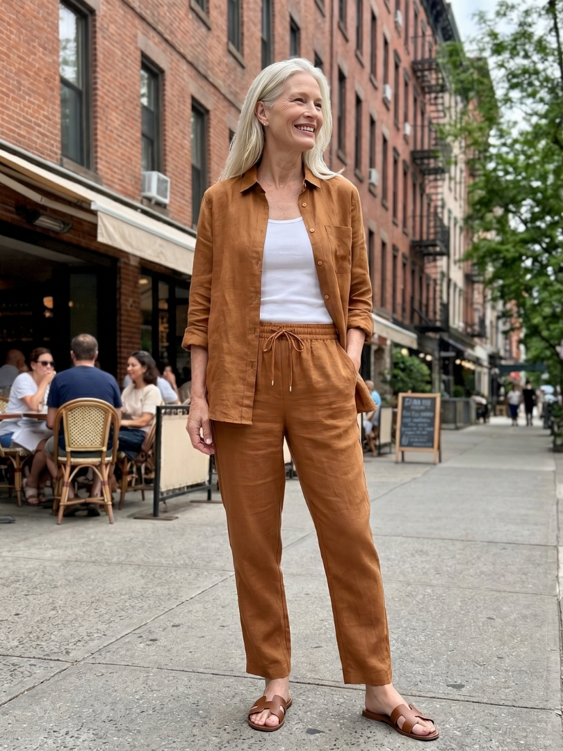 Nora | Completo Camicia a Maniche Lunghe e Pantaloni Affusolati