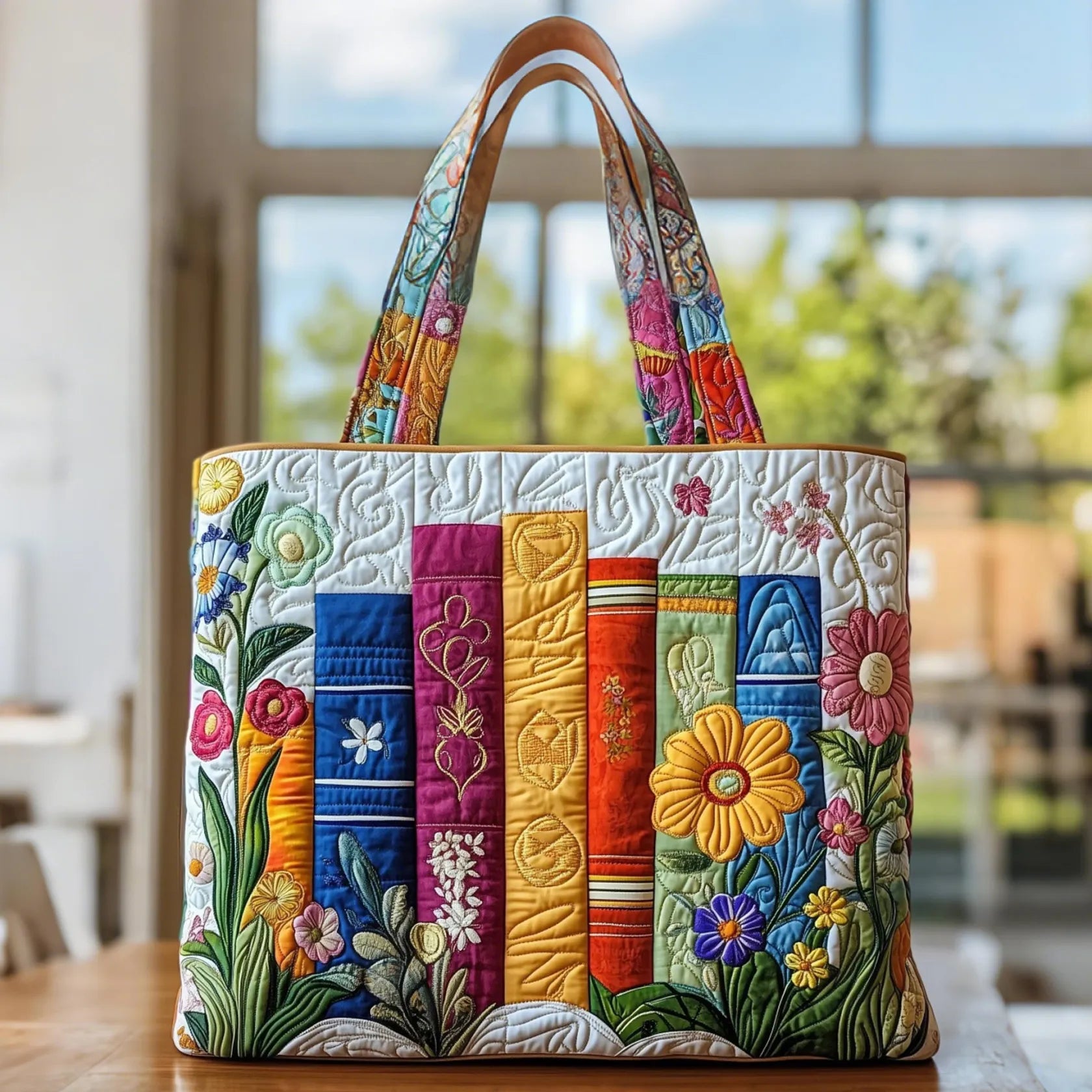 Fiore - Borsa Tote Imbottita Festiva