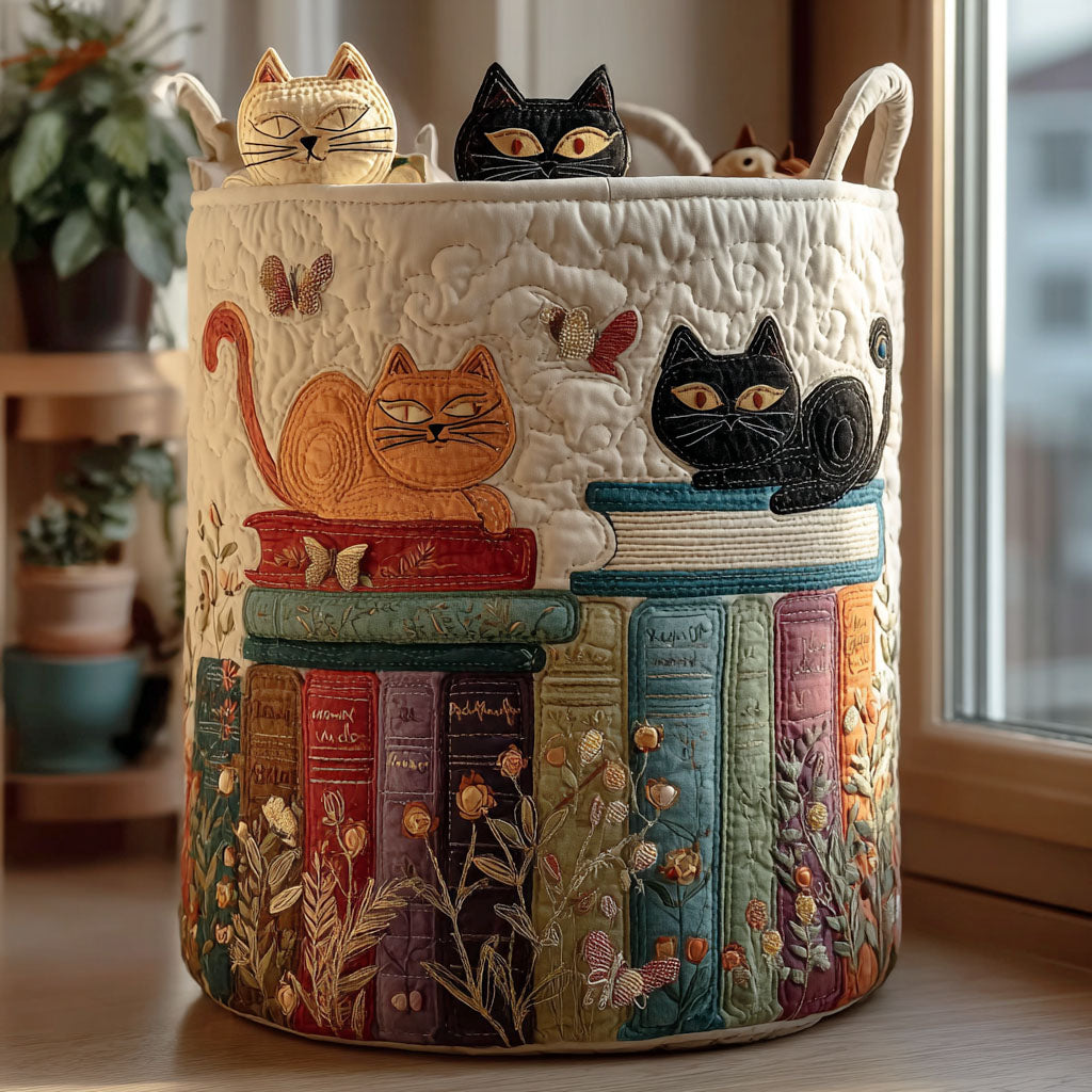 Sfilata di Gatti | Cesto Portabiancheria Trapuntato
