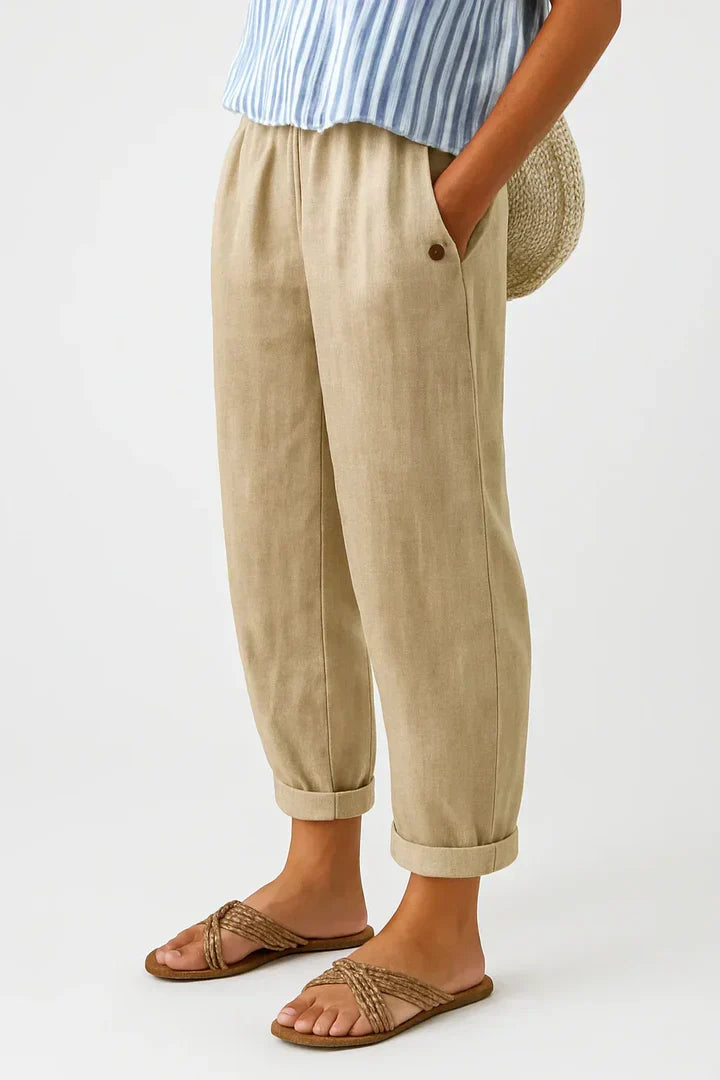 Dante | Pantalone traspirante in lino e cotone