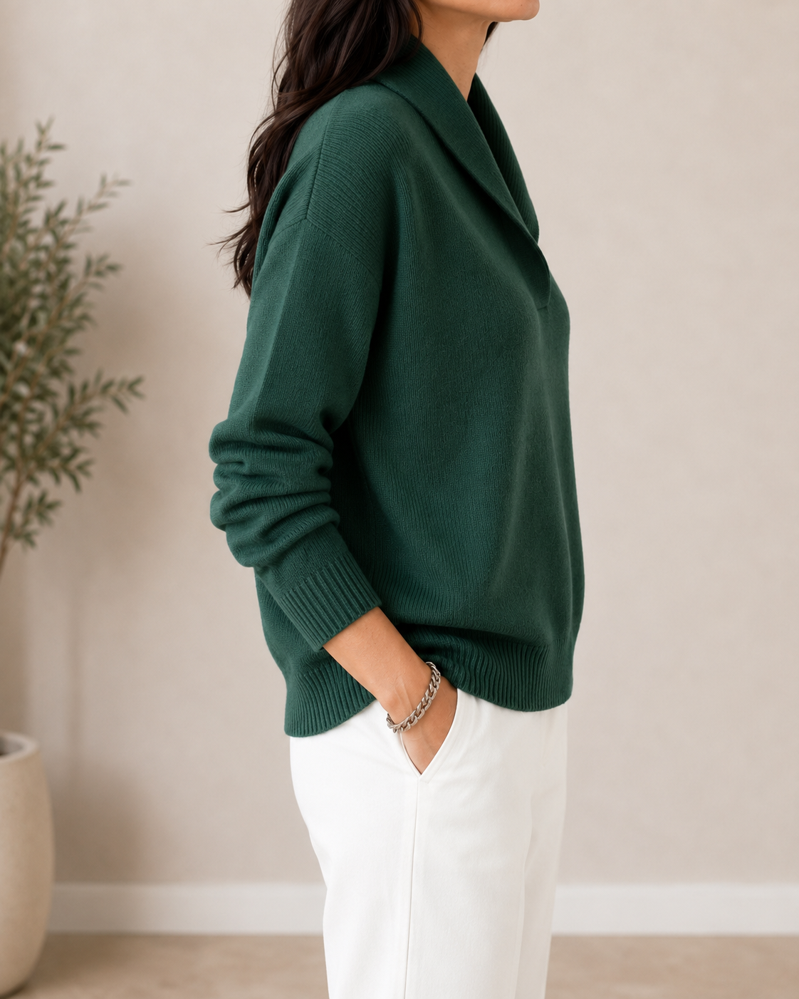 Arabella Maglione Scollo a V - look completo