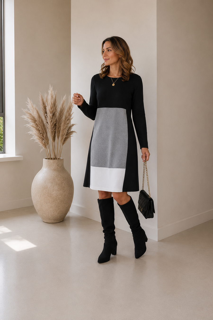 Cleo™ - Abito in Maglia Color Block