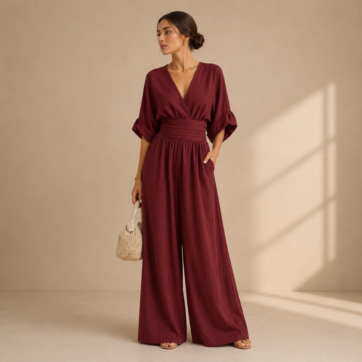 Chiara Luce Jumpsuit - Bordeaux