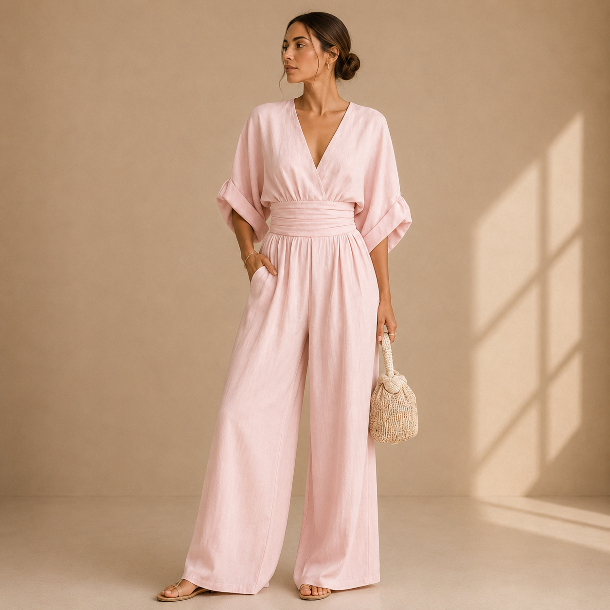 Chiara Luce Jumpsuit - Rosa Chiaro