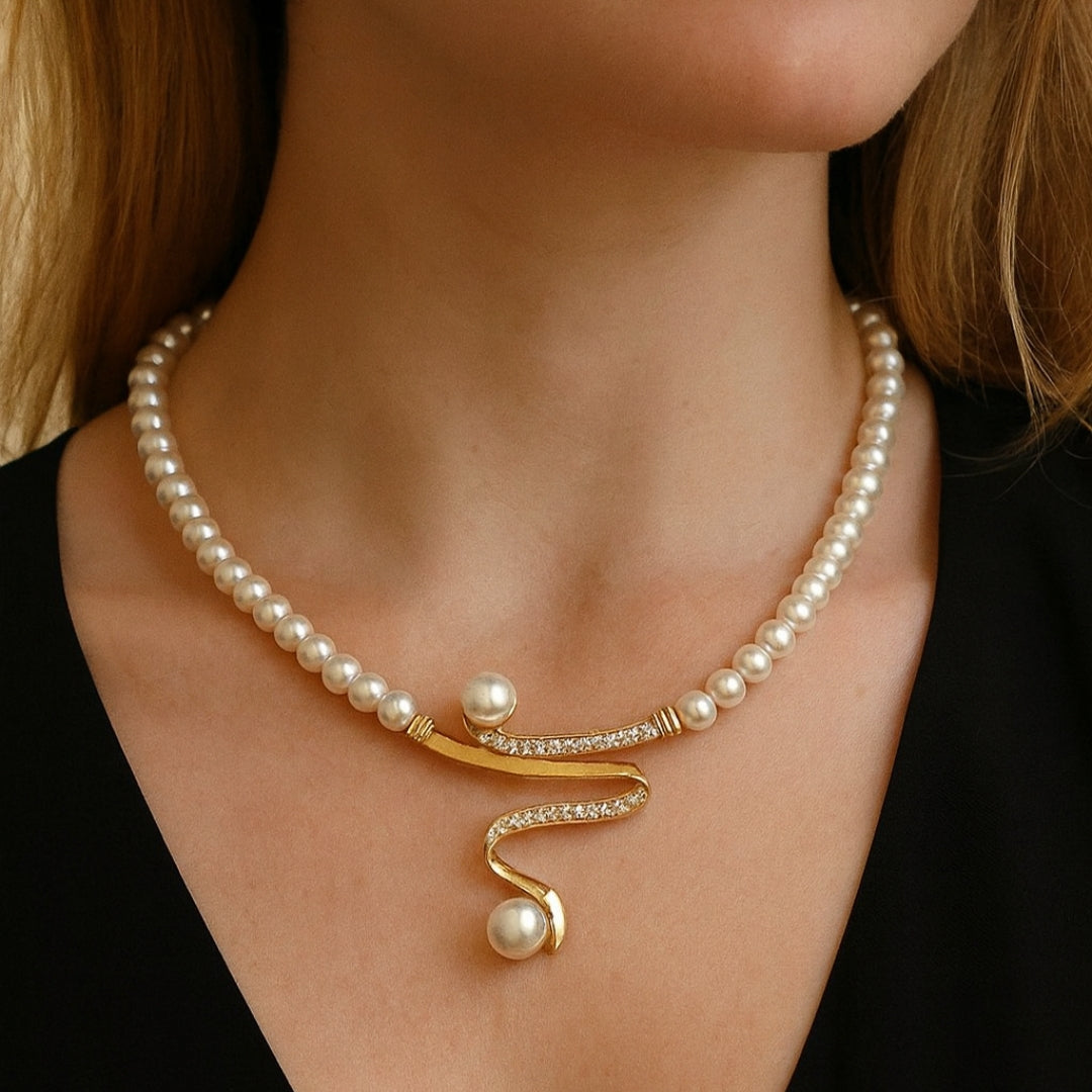 Set Collana di Perle Naturali